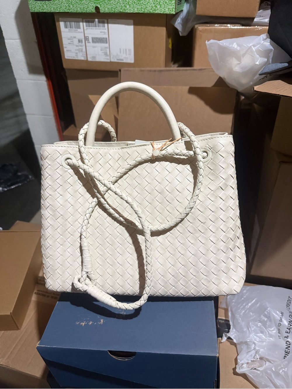 Quince Romy Handwoven Satchel color - bone